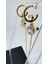 Stainless Steel Gold Kaplama Taş Detaylı Sallantılı Küpe 1