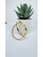 Stainless Steel Gold Kaplama Keskin Hatlı Halka Küpe 1