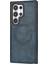 Samsung Galaxy S24 Ultra Kılıf Magsafe Pc+Tpu+Deri Arka Kapak-Mavi ile Uyumlu (Yurt Dışından) 2