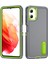 Samsung Galaxy A06 Kılıf Kickstand Telefon Kılıfı Pc+Silikon+Eva 3'ü 1 Arada Tasarım-Gri+Yeşil (Yurt Dışından) 1