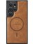 Magkıng K1 Serisi Samsung Galaxy S25 Ultra Manyetik Kılıf Pc+Tpu+Pu Telefon Kapağı Kart Tutuculu-Kahverengi (Yurt Dışından) 4