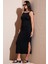 Slim Fit Yırtmaç Detaylı Midi Boy Elbise Bayan Elbise 5866224 1