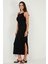 Slim Fit Yırtmaç Detaylı Midi Boy Elbise Bayan Elbise 5866224 2