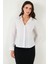 Pamuklu Slim Fit Klasik Yaka Gömlek Bayan Gömlek 6777423 2