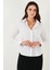 Pamuklu Slim Fit Klasik Yaka Gömlek Bayan Gömlek 6777423 4