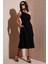 Regular Fit Tek Omuz Belden Açılan Gipeli Midi Boy Elbise Bayan Elbise 67810248 2
