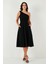 Regular Fit Tek Omuz Belden Açılan Gipeli Midi Boy Elbise Bayan Elbise 67810248 5