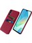 Samsung Galaxy A16 4g/5g Kılıf Bezi + Çift Kart Yuvalı Sert Pc Telefon Kapağı - Kırmızı (Yurt Dışından) 1