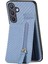 Samsung Galaxy S25+ Kılıf Deri Telefon Arka Kapak Fermuarlı Kart Tutacağı Kickstand-Mavi (Yurt Dışından) 4
