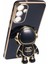 Samsung Galaxy S24 Kılıf Galvanik Yumuşak Tpu Telefon Kapağı Astronot Gizli Kickstand-Siyah (Yurt Dışından) 3
