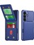 Samsung Galaxy S24 Fe Kılıf Kart Yuvası Kickstand Pu+Tpu Telefon Kapağı-Koyu Mavi (Yurt Dışından) 1