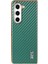 Samsung Galaxy Z Fold6 5g Kılıf Galvanik Karbon Fiber Doku Pu+Tpu Telefon Kapağı-Yeşil (Yurt Dışından) 2
