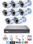 8 Li Gece Renkli Görüş Güvenlik Kamerası Full Hd-Su Geçirmez Güvenlik Kamerası Seti 500GB 1