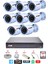 8 Li Gece Renkli Görüş Güvenlik Kamerası Full Hd-Su Geçirmez Güvenlik Kamerası Seti 500GB 2