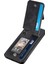 Samsung Galaxy S25+ Kılıf Fermuarlı Deri Telefon Arka Kapak Kart Tutacağı Kickstand-Siyah (Yurt Dışından) 2