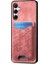 Samsung Galaxy A55 5g Kılıf Baskı Desenli Kart Tutucu Kickstand Deri Arka Kapak-Pembe (Yurt Dışından) 2