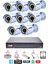 8 Li Gece Renkli Görüş Güvenlik Kamerası Full Hd-Su Geçirmez Güvenlik Kamerası Seti 1tb 1