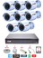 8 Li Gece Renkli Görüş Güvenlik Kamerası Full Hd-Su Geçirmez Güvenlik Kamerası Seti 1tb 2