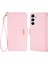 Samsung Galaxy A56 5g Deri Cüzdan Kılıf Rfıd Engelleme El Askılı Stand Kapağı-Pembe (Yurt Dışından) 1