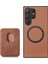 Samsung Galaxy S25 Ultra Kılıf Manyetik Çıkarılabilir Kart Tutucu Telefon Arka Kapak-Kahverengi (Yurt Dışından) 4