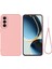 Samsung Galaxy A36 5g Kılıf Sıvı Silikon Telefon Arka Kapak El Askılı-Pembe (Yurt Dışından) 1