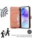 Samsung Galaxy A54 5g Kart Tutuculu, Cüzdanlı, Askılı Koruyucu Kapaklı Deri Telefon Kılıfı-Pembe (Yurt Dışından) 5