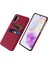 Samsung Galaxy A36 5g Kılıf Kumaş+Çift Kart Yuvalı Sert Pc Telefon Kılıfı-Kırmızı (Yurt Dışından) 1