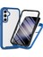 Samsung Galaxy S25 Kılıf Pc+Tpu Telefon Şeffaf Arka Kapak Pet Ekranlı Film-Koyu Mavi (Yurt Dışından) 1