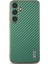 Samsung Galaxy S25+ Kılıf Elektro Kaplama Karbon Fiber Doku Pu+Tpu Telefon Kapağı-Yeşil (Yurt Dışından) 5