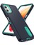 Samsung Galaxy A06 Kılıf Kickstand Telefon Kılıfı Pc+Silikon+Eva 3'ü 1 Arada Tasarım-Koyu Mavi+Açık Camgöbeği (Yurt Dışından) 2