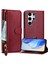 Samsung Galaxy S25 Ultra Kılıf Fermuarlı Cep Çoklu Kart Yuvalı Deri Telefon Kapağı-Kırmızı (Yurt Dışından) 5
