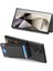 Samsung Galaxy S25 Ultra Kılıf Kart Tutuculu Kickstand Deri Arka Kapak-Siyah (Yurt Dışından) 5