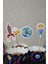Uzay Tema Kürdan Süsleri Cupcake Süsleri Lüks Büyük Boy 10LU Paket 3