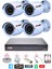 4 Lü Gece Renkli Görüş Güvenlik Kamerası Full Hd-Su Geçirmez Güvenlik Kamerası Seti 1tb 2