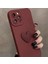 Apple iPhone Bordo Kalp Lens Korumalı Yumuşak Silikon Telefon Kılıfı 3