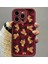 Apple iPhone Teddy Bear Darbeye Dayanıklı Yumuşak Silikon Bordo Telefon Kılıfı 1