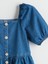Lcw Kids Indigo Kare Yaka Kız Çocuk Jean Elbise 2