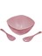 3,5 Lt Soft Pembe Akrilik Kare Salata ve Servis Kasesi Seti – 3 Parça 1
