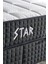 Star Yatak Seti 200X200 cm Çift Kişilik Yaylı Sert Ortopedik Yatak Antrasit Lüks Baza Başlık Takımı 7
