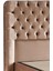 Elegance Lüks Baza ve Başlık Seti 120 x 200 cm Tek Kişilik Krem Babyface Kumaş Baza ve Başlık Takımı 6
