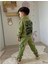 Yeşil Renk, Gabardin Kumaş ,pantolon, Tişört, Ceketli Çocuk Üçlü Takım 3
