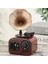 Nostaljik Radyo Görünümlü Gramofon Temalı Kurmalı Retro Müzik Kutusu Konsept Hediyelik Dekoratif Set 2