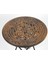 Ahşap Oymalı Yuvarlak Sehpa 40 cm 4
