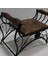 Eskitme Ahşap Ferforje Puf Tabure 64 x 31 x 43 cm . KNA250 2