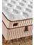 Line Visco Yatak 200 x 200 cm Çift Kişilik 28 cm Visco Süngerli Yaylı Lüks Yatak Orta Sert Krem Kumaş 4