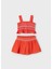 Kız Çocuk Petek Üst ve Şort Takımı 3216 Kırmızı 2