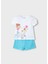 Kız Çocuk Şort ve Tişört Takımı 3211 Mavi 1