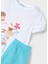 Kız Çocuk Şort ve Tişört Takımı 3211 Mavi 3