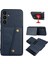 Samsung Galaxy A56 5g Kılıf Kart Yuvalı Kickstand Deri+Tpu Telefon Kapağı-Mavi (Yurt Dışından) 5