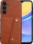 Samsung Galaxy A56 5g Kılıf Kart Yuvalı Kickstand Deri+Tpu Telefon Kapağı-Kahverengi (Yurt Dışından) 1